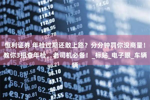 恒利证券 年检过期还敢上路？分分钟罚你没商量！教你3招查年检，老司机必备！_标贴_电子眼_车辆