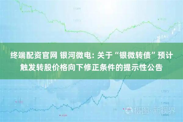 终端配资官网 银河微电: 关于“银微转债”预计触发转股价格向下修正条件的提示性公告